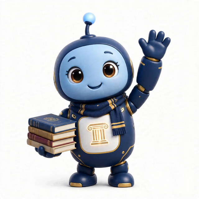 CampusAgent mascot — a robot dressed for the job