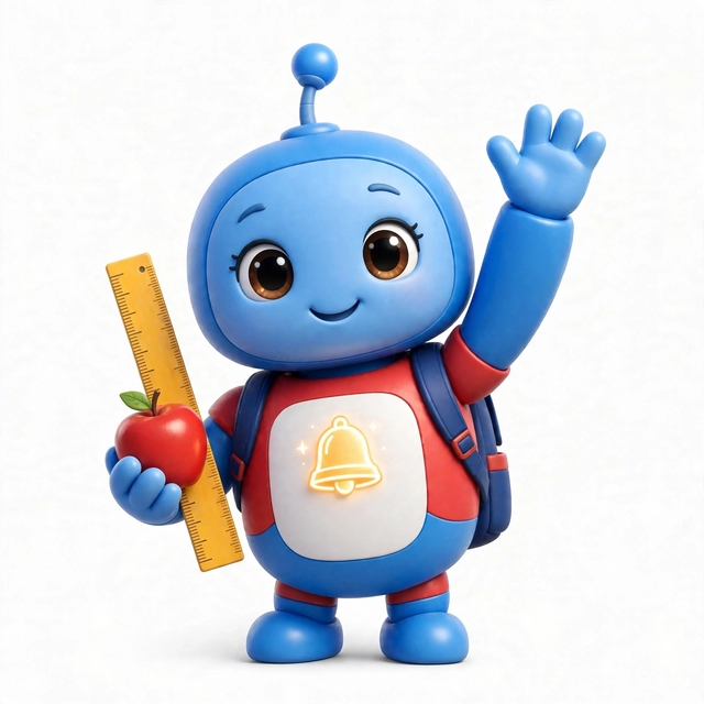 DistrictAgent mascot — a robot dressed for the job