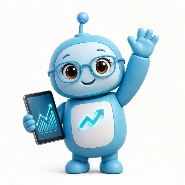 FinAgent mascot — a robot dressed for the job