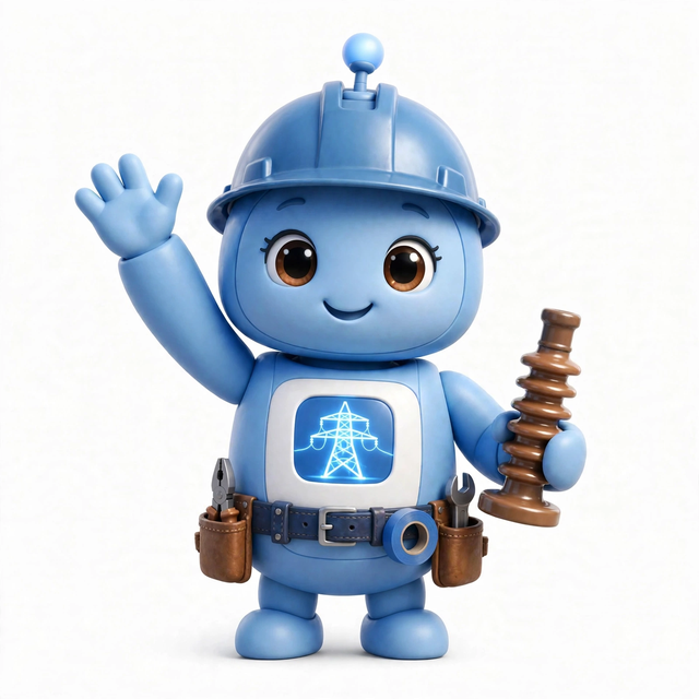 GridAgent mascot — a robot dressed for the job