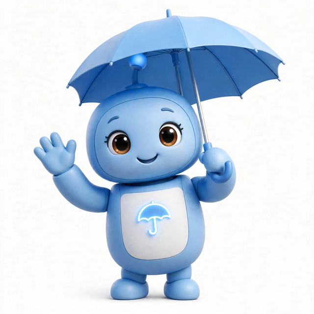 InsuranceAgent mascot — a robot dressed for the job