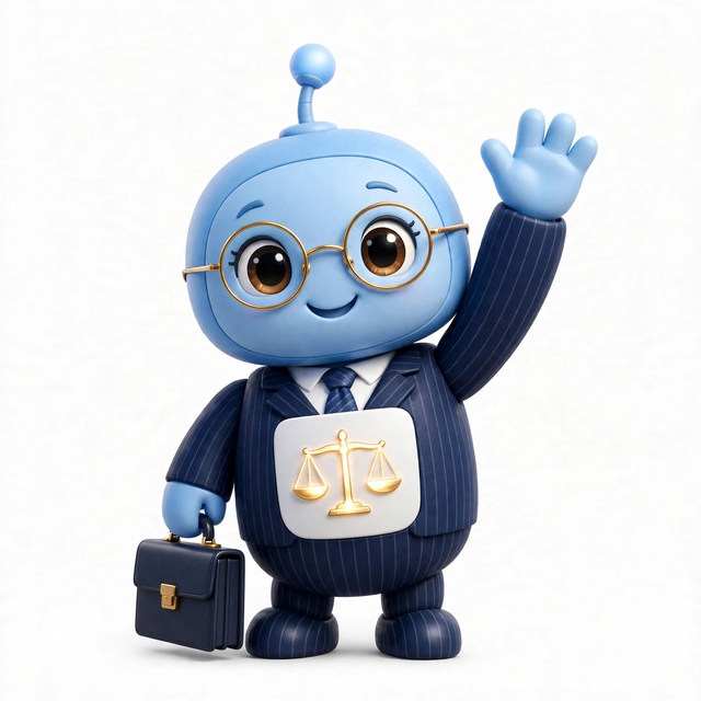 LawAgent mascot — a robot dressed for the job