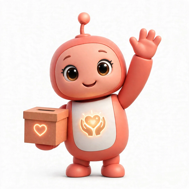 NonprofitAgent mascot — a robot dressed for the job