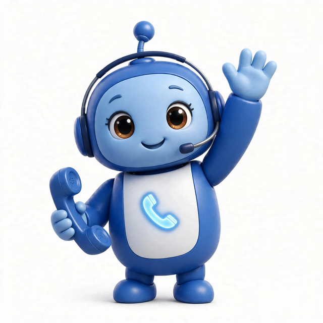 SalesAgent mascot — a robot dressed for the job