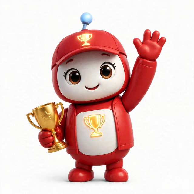 ScoutAgent mascot — a robot dressed for the job