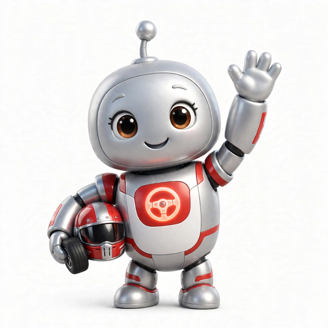 ShowroomAgent mascot — a robot dressed for the job
