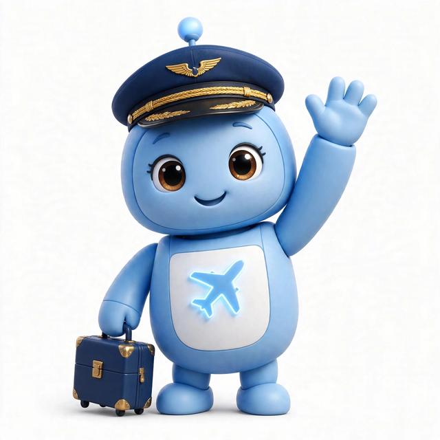 TripAgent mascot — a robot dressed for the job