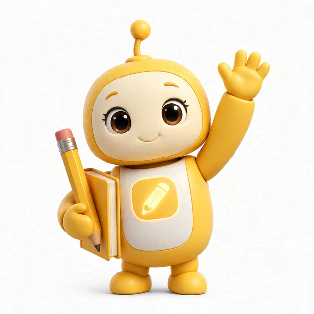 TutorAgent mascot — a robot dressed for the job