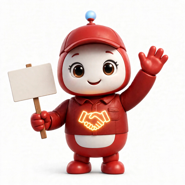 UnionAgent mascot — a robot dressed for the job