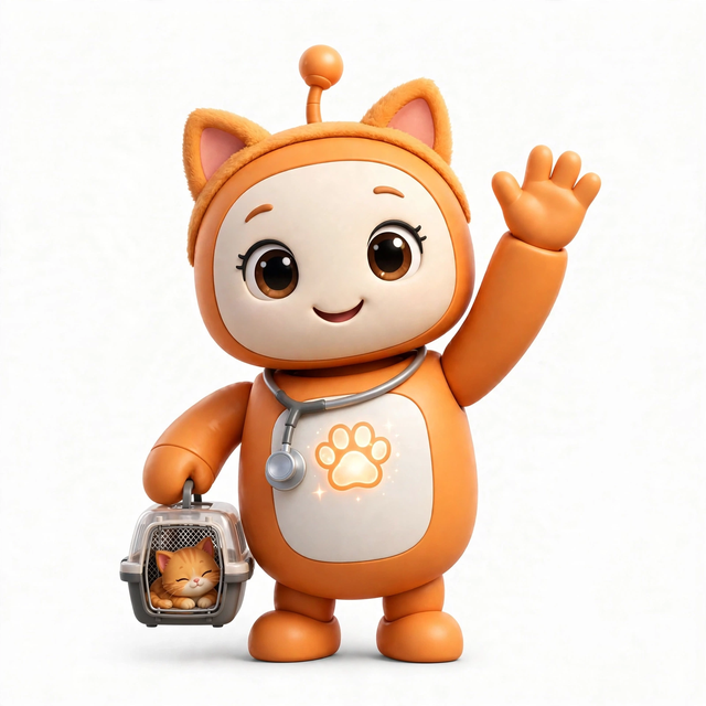 WhiskerAgent mascot — a robot dressed for the job
